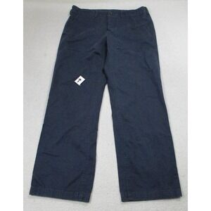 Arbor Pants Mens 34 Blue Cotton Button Fly Workwear Utility Casual Chino